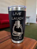 Funny Paramedic Gift | "Live Laugh Lucas" Engraved Tumbler | EMS Firefighter Nurse Humor | Coffee Cup - Weiss Workshop 